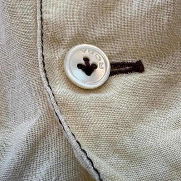 RODA Luxury Denim 100% Linen Shirt Men’s Modern Fit XXL Ivory - Picture 6 of 8